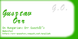 gusztav orr business card